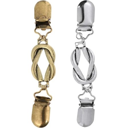 /NN/2-pack vintage kofta retro cardigan krage clips klänning skjorta brosch clips spännen