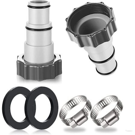 2-pack slangadapter för pool, pooladapter, Intex pooladapter, slangadapter för pool, pumpadapter, slangkoppling för pool 32 och 38 mm