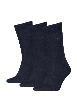 Calvin Klein Men's Classic Socks 3 Pack Strumpor Herr Blå 39/42