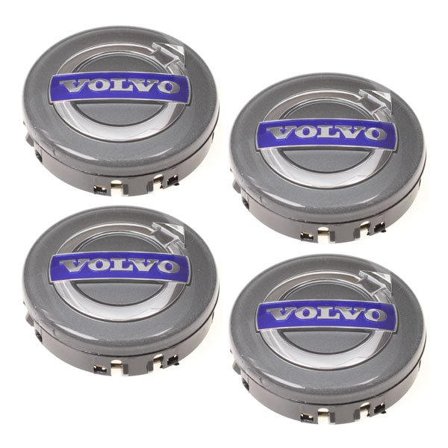 Volvo 02- 64MM 4-pakning Navkapsler Volvo Sølv én størrelse-XF19-