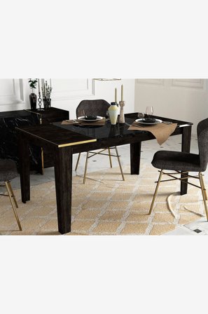 Hanah Home - Spisebord Veyron - Svart - Spisebord - Fra Homeroom