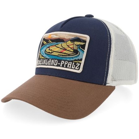 Wild Spirit - Blå trucker Keps - Bundesland Rheinland-pfalz Navy/Stone A-frame Trucker @ Hatstore