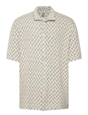 Heat Jacquard Shirt S/S Fat Moose Beige