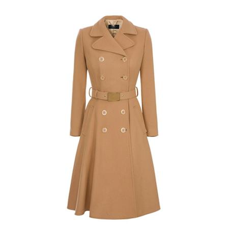 Elisabetta Franchi Double-Breasted Coats inbo, Dame Uldfrakker