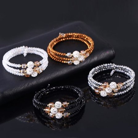 3 skikt kristall armband