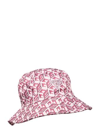 Daria Printed Bucket Hat Accessories Headwear Bucket Hats Rød Guess Activewear