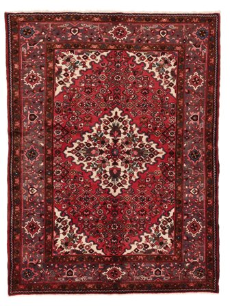 Tapis Hamadan 157X210 Noir/Rouge Foncé (Laine, Perse)
