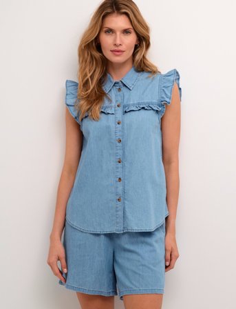 Culture Cuaurelia Sleeveless Shirt - Blue - M