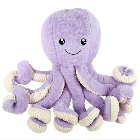 Mordely 18 cm söpö hymyilevä mustekala pehmopehmoinen pehmotyyny - varastossa Purple