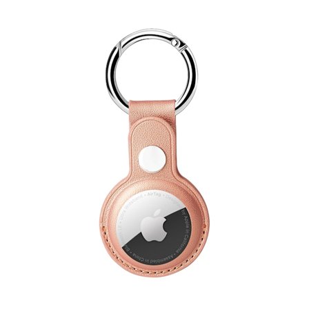4 stk - (roségull) Eusty AirTag nøkkelring for Apple Airtags Holder, 7 pakk beskyttende lærveske sporing, kompatibel med ny Airtag hundekrage