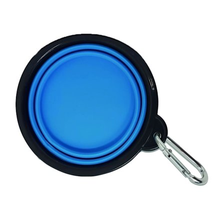 Hopfällbar hundskål 750 ml blå