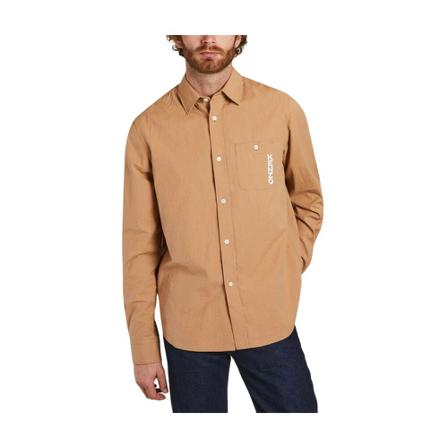 Kenzo Cotton shirt with logo Brun, Herre Skjorter