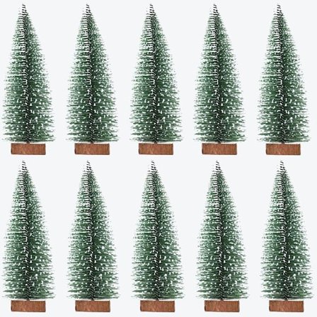 10 stk. Lille juletræ, miniature kunstigt juletræ,