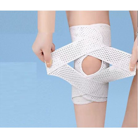 Andningsbara knäskydd Lätta och tunna Justerbara Sport Löpning Cykling Bergsklättring Basketboll Menisk Knä Patella Bälte(M)