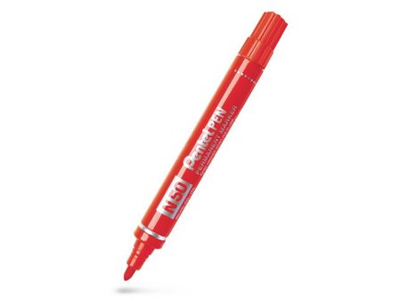 PENTEL Märkpenna perm. N50 rund röd - Lyreco - Kontorsmaterial - Pennor - Märkpennor - Rund spets