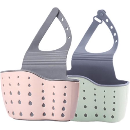 2-delt vaskavløpshylle, vaskorganisator vaskfilterhylle vask S