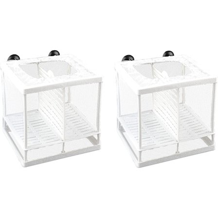 2 stk. gydekasse, isolationsnet til akvarier, akvariefiskrugemaskine, egnet til akvarier, isoler frøplanter og understøt inkubation og br