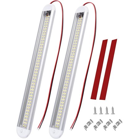 LED Campervan Interiörljusramp, 120 LEDs LED-strip, Universell Interiörbelysning för Husbil Kök, Kallvitt