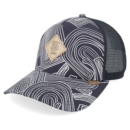 Djinns - Schwarz trucker Cap - Hft Cap Ma Pattern Black A-Frame Trucker @ Hatstore