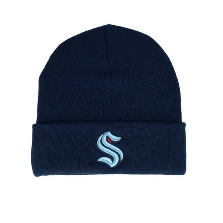 American Needle - NHL Blå cuff Beanie - Seattle Kraken Terrain Knit Solid Blue Cuff @ Hatstore