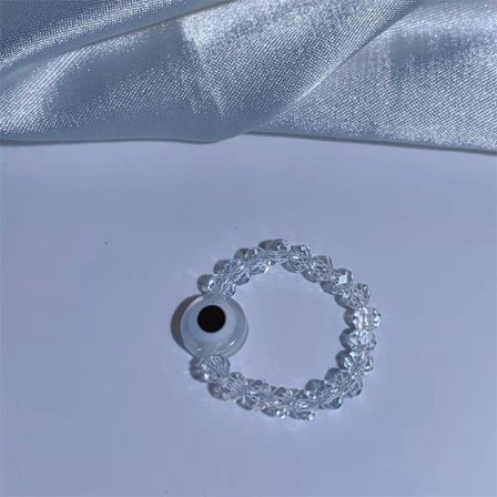 Färgglada Transparent Harts Akryl Kristallpärlor Ringar Mode Lucky Turkish Evil Eye Ring för kvinnor Tjej Trend Estetiska smycken