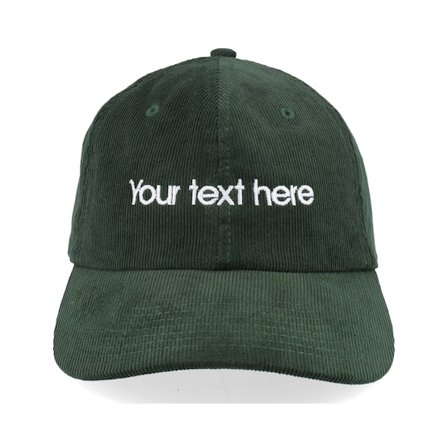 Beechfield - Grün unconstructed Cap - Embroidery Dark Olive Corduroy Dat Cap / Unstructured @ Hatstore