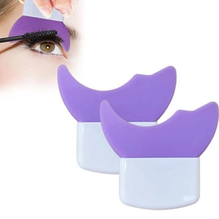 2 stk. Mascara Øyenvippeskjold Applikator Beskyttelsesverktøy Multifunksjonell Øyesminke Hjelpemiddel (Lilla)