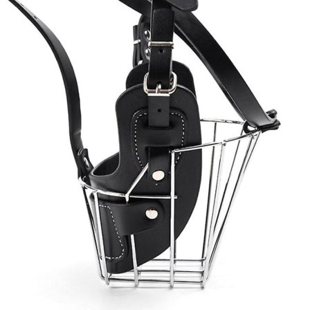 Liten Stor Hund Justerbar Metallkorg Nosgrimma Anti-Bett Skydd Skäll Tuggmunkorg Husdjur Andningsbar Säkerhetsmask (brun) brun M