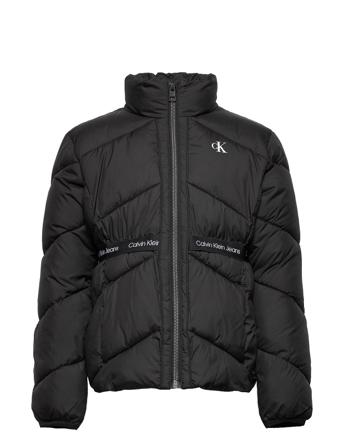 Logo Tape Light Jacket Toppatakki Musta Calvin Klein