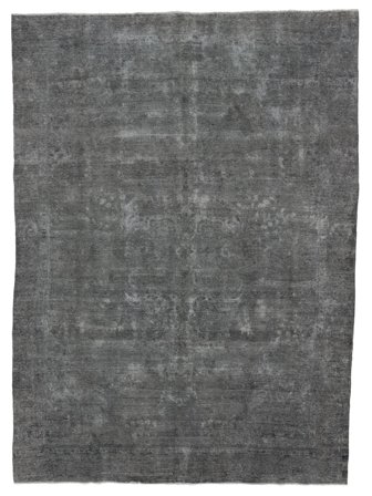 Hand Knotted Colored Vintage Rug 271X374 Vintage Wool Black/Dark Grey Large
