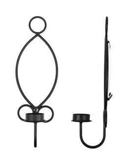 Teelichthalter Für die Wand Schwarz/grau - Ateljé Margaretha