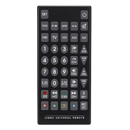 1 universell ersättningsfjärrkontroll för Smart TV/DVD/VCR/Audio KLB