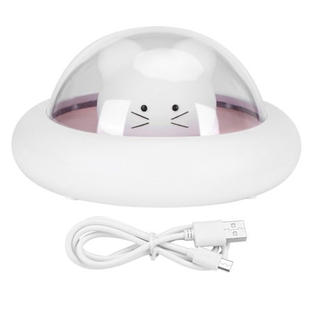 Rosa USB-lade LED tegneserie skrivebordslampe Mini nattlys med berøringssensor for soverom