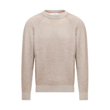 Brunello Cucinelli, Sweater Bruin, Heren, Maat:M
