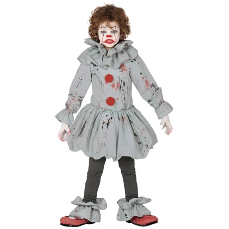 Vintage Clowndräkt Barn 5-6 år - Halloween Dekoration - Kalaslagret.se