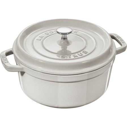 Staub Rund Gryte 24cm' - 'Hvit