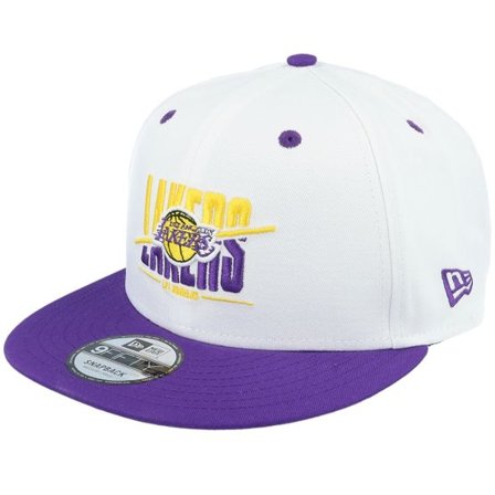 New Era - NBA Vit snapback Keps - Los Angeles Lakers White Crown 9FIFTY White/Purple Snapback @ Hatstore