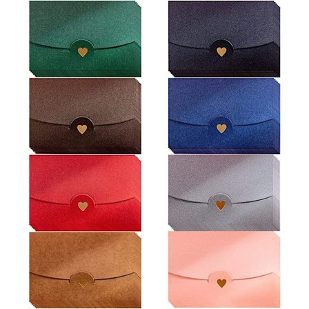 48 stk. Mini gavekortkonvolutter, flerfarget mini konvolutt