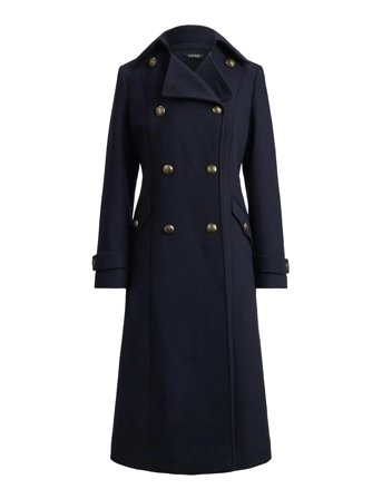 Lauren Ralph Lauren | Double-Breasted Wool-Blend Twill Coat | 42