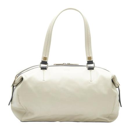 Celine Vintage, Pre-owned Shoulder Bag Leather Calf Italy Wit, Dames, Maat:ONE Size