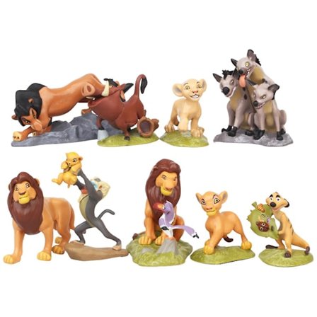 9 stk./sæt Løvernes Konge Simba Nala Timon Modelfigur Pvc Actionfigurer Klassiske Legetøj Bedste Julegaver
