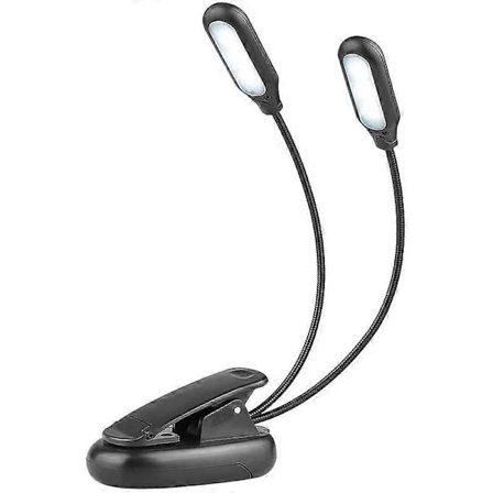 Clip-on Boklampa/Läslampa/Klämlampa med 10 LED Ögonvård