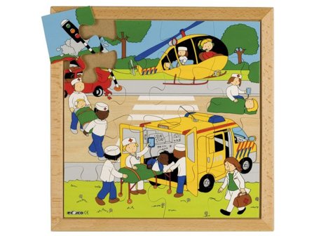 Rampussel olycka, 34x34 cm - Lyreco - Skola och förskola - Lekmaterial - Pussel - Rampussel