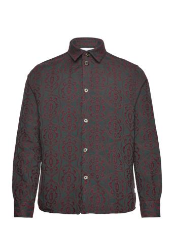 Akira Jacquard Overshirt Les Deux Green