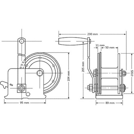 Toolland Handvinsch 250 kg WHW250