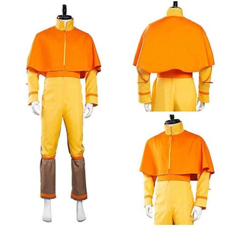 Avatar: The Last Airbender Avatar Aang Cosplay Kostume Jumpsuit Outfits Halloween Karneval Suit