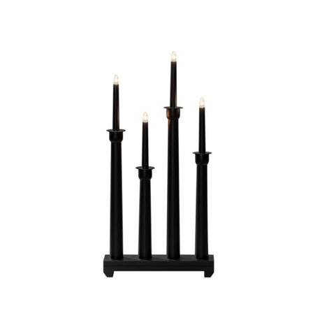 Konstsmide 3977-711 Elektrisk lysestake 4 lys Svart, Belysning