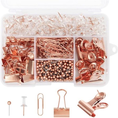 Push-neulat Sarja, 500 kpl Push-neulat, Kansionpidikkeet, Paperiliittimet, Kartta-neulat