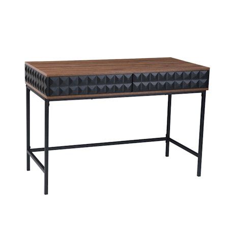 Pähkinänmusta työpöytä hyllyllä – 110,5x54x76 cm