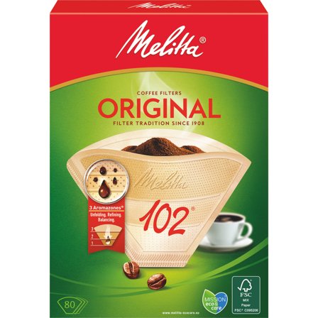 Melitta 102/80 Valkaisematon kahvinsuodatin